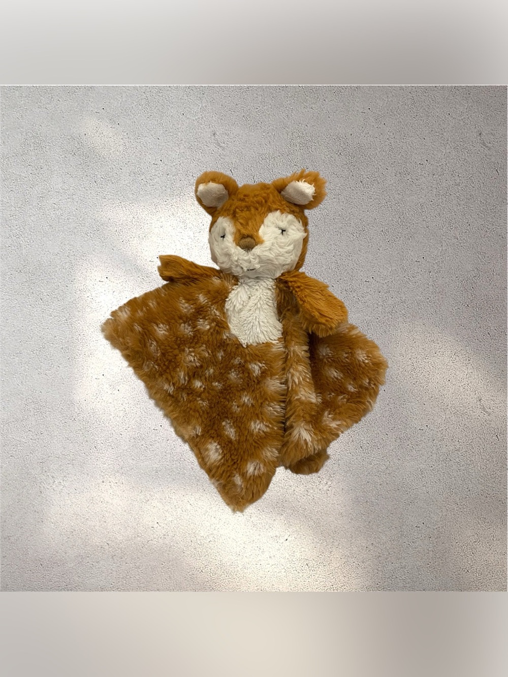 Mary Meyer Amber Speckled Fawn Plush Baby Lovey Security Blanket Comfort Furry